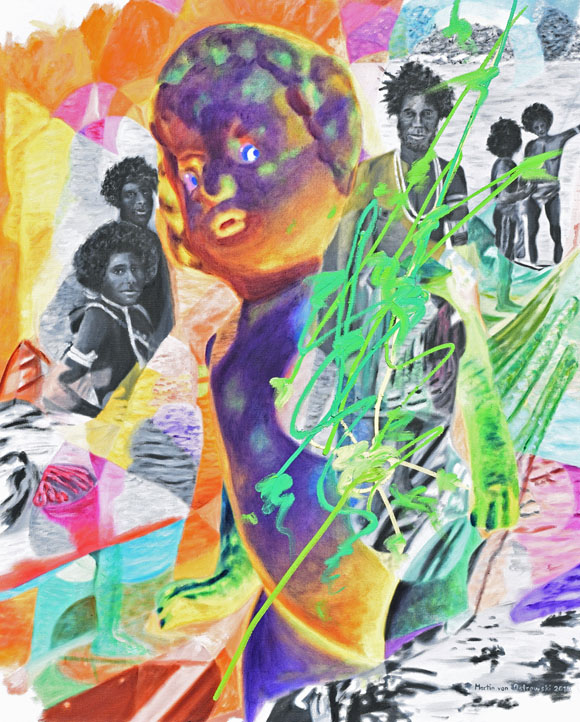 Martin von Ostrowski: In Neumecklenburg, 2018, Öl auf Leinwand, 105 x 80 cm