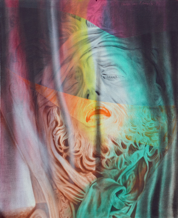 Martin von Ostrowski: Sterbender Krieger nach Andreas Schlüter, 1994, Öl auf Leinwand, 105 x 85 cm