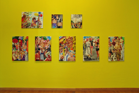 Martin von Ostrowski: Gemäldeinstallation CSD Bilder und Warum Kunst? Bilder